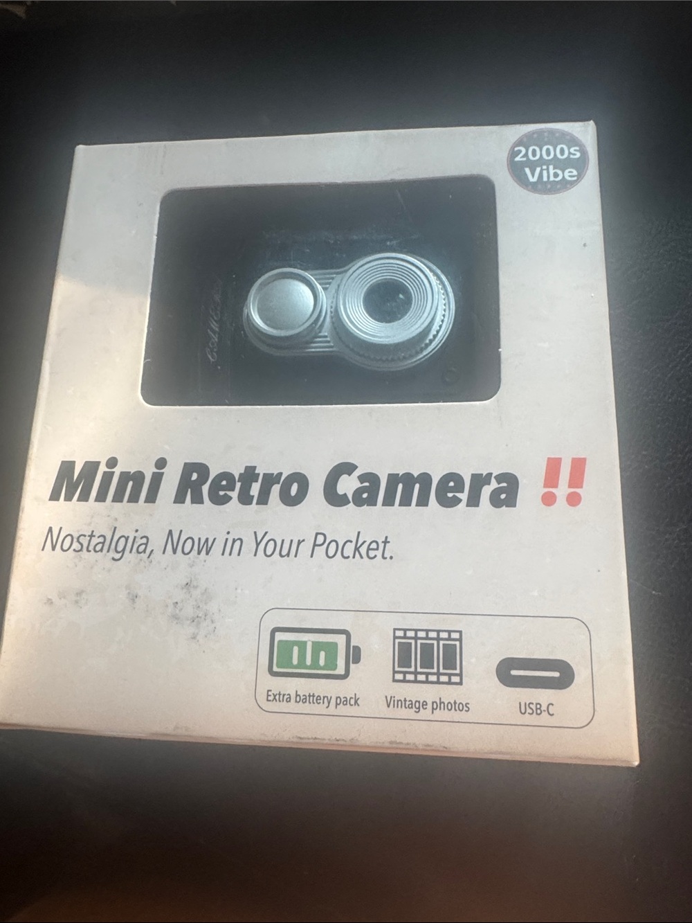 Mini Retro Camera - Black
